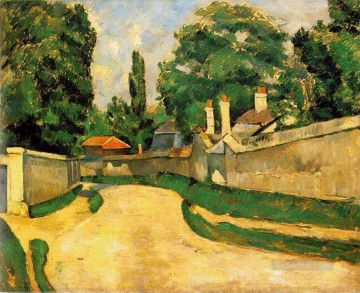  Houses Oil Painting - Houses Along a Road Paul Cezanne